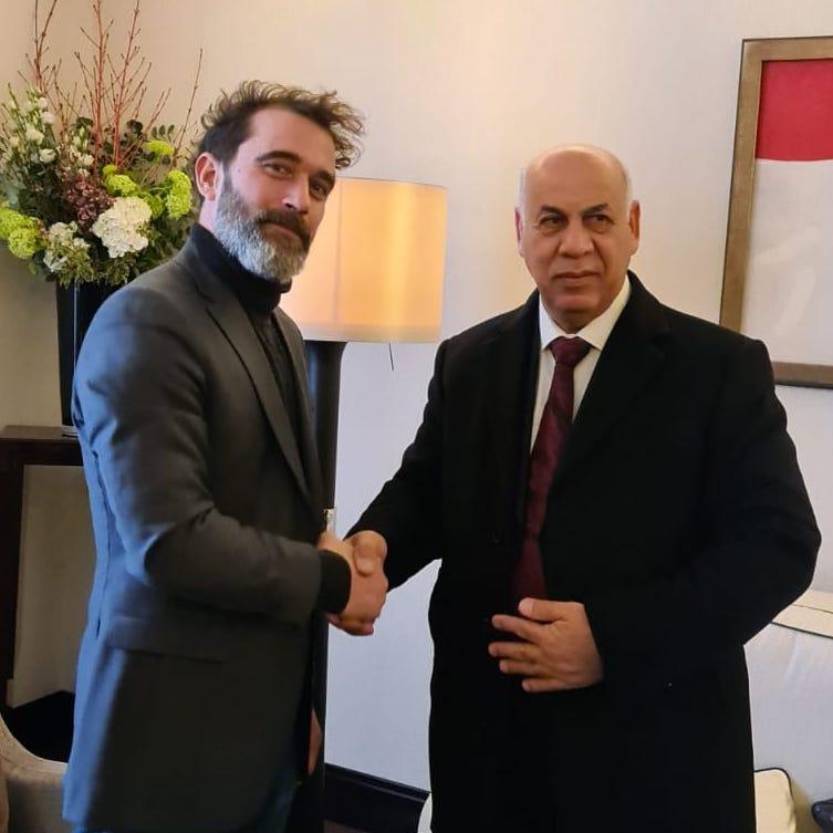Ivan Erhel meeting the Minister of Culture for Iraq on 2nd February 2023